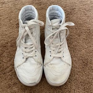 White Old Skool High Top Vans